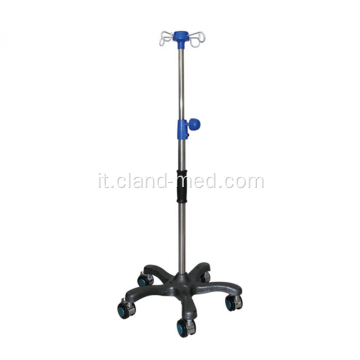 Medical IV Palo Rolling con 4 ganci 5 gambe